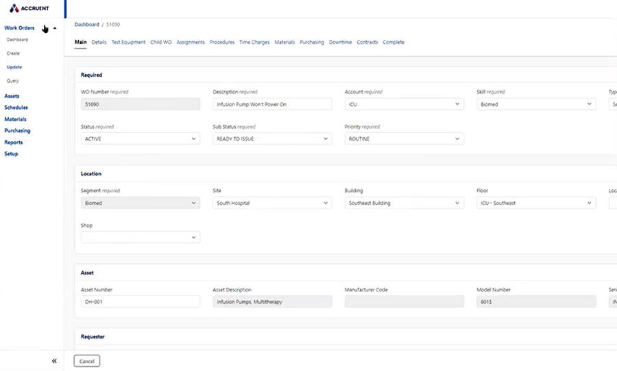 Accurent TMS software helps improving equipment availability