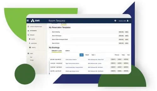 Users easily booking spaces and resources in EMS for enhanced experience