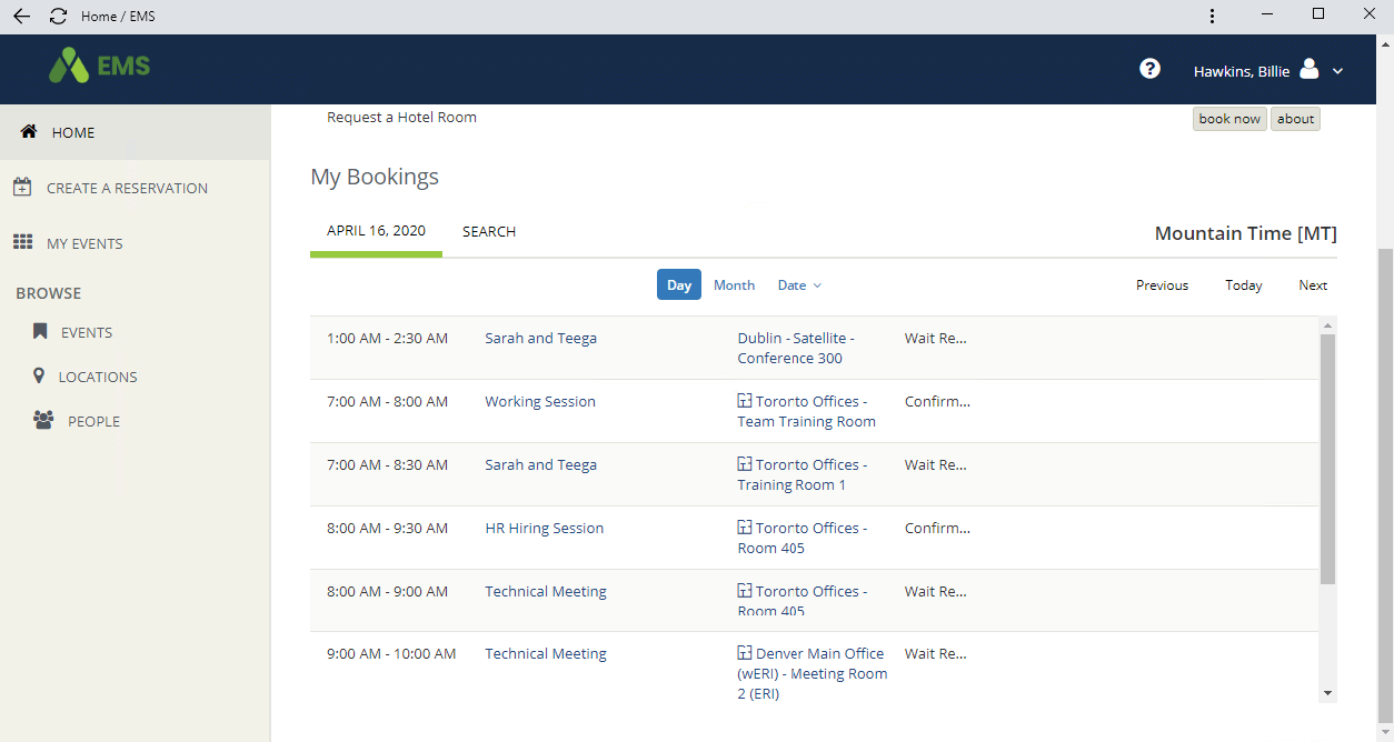 Allow for and track recurring meeting