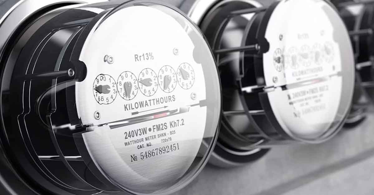 Close-up of a electricity meter
